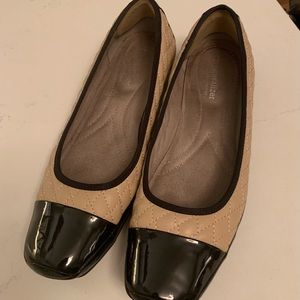 Naturalizer Spectator Flats - Quilted with Black Patent